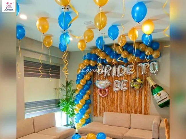 Half Arch Bride To Be Balloon Decoration At Home 003