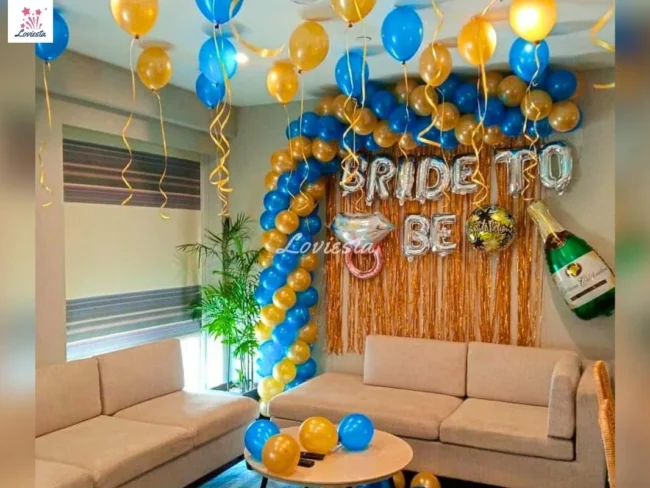 Half Arch Bride To Be Balloon Decoration At Home 004