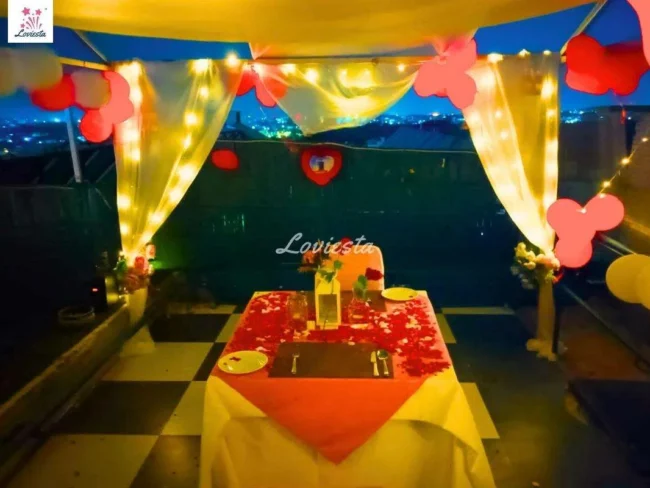 Amusing Private Rooftop Candlelight Dinner In Jaipur 004