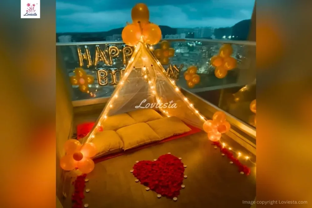 Balcony Decoration With Frame Canopy At Home 01