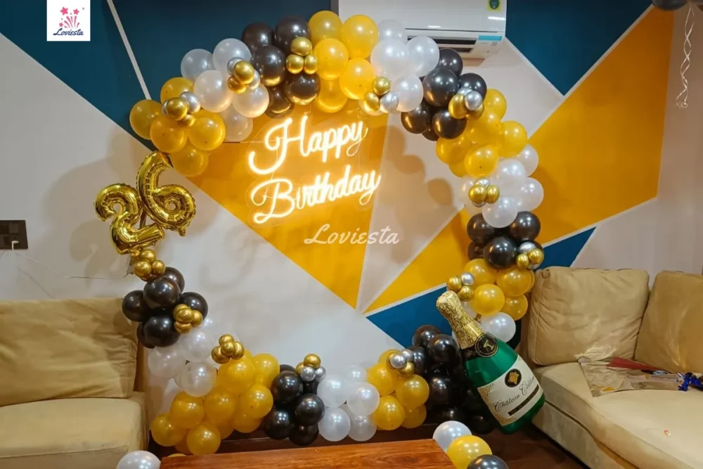 Birthday Balloon Ring Decoration At Home