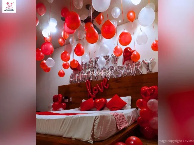 Hanging Balloon Decoration For Anniversary Surprise At Home