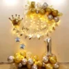 Premium Gold Theme Balloon Wall Decoration At Home