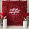 Premium Marriage Proposal Backdrop Decoration With Artificial Flowers