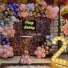 Premium Shimmer Backdrop Balloon Decoration At Home