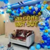 Welcome Baby Half Arch Balloon Decoration At Home