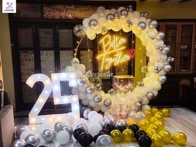 25th Anniversary Celebration Balloon Ring Decoration 001 25th Anniversary Celebration Balloon Ring Decoration