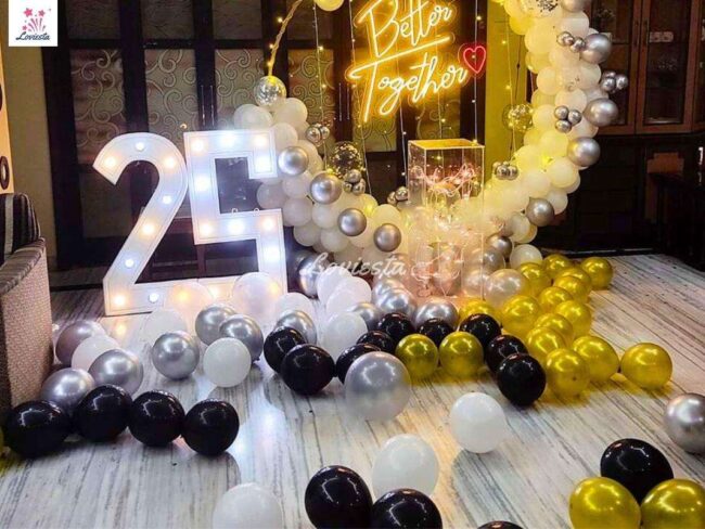 25th Anniversary Celebration Balloon Ring Decoration 002