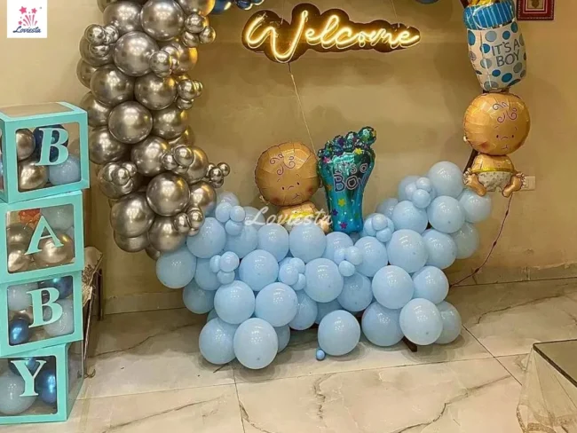 Balloon Ring Decoration For Baby Welcome 003