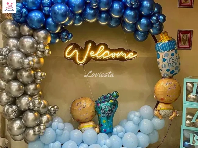 Balloon Ring Decoration For Baby Welcome 004