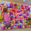 Cute Candyland Pastel Balloon Decoration For Birthday