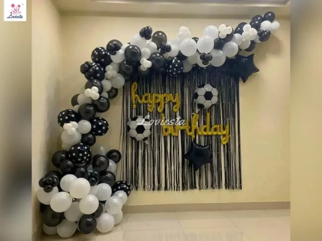 Football Theme Balloon Arch Decoration For Birthday Celebration 001 Football Theme Balloon Arch Decoration For Birthday Celebration