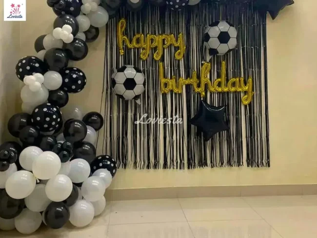 Football Theme Balloon Arch Decoration For Birthday Celebration 003