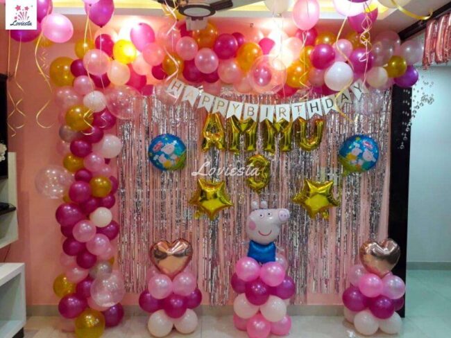 Peppa Pig Theme Decoration For Birthday