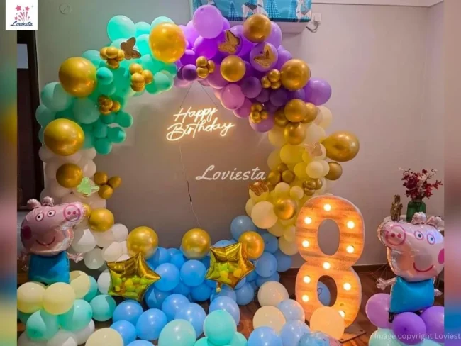 Peppa Ping Balloon Ring Decoration For Birthday Celebration 001 Peppa Ping Balloon Ring Decoration For Birthday Celebration 001