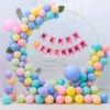 Cute Pastel Balloon Ring Decoration For Birthday Celebration