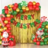 Christmas Theme Balloon Arch Decoration At Home