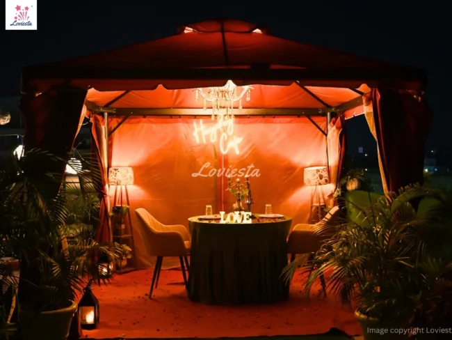 Private Cabana Candlelight Dinner In Sector 27 Gurugram