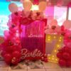 Barbie Theme Backdrop Decoration At Home