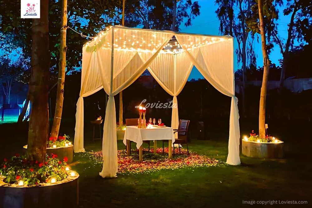 Private Cabana Candlelight Dinner Under The Sky In Gurugram